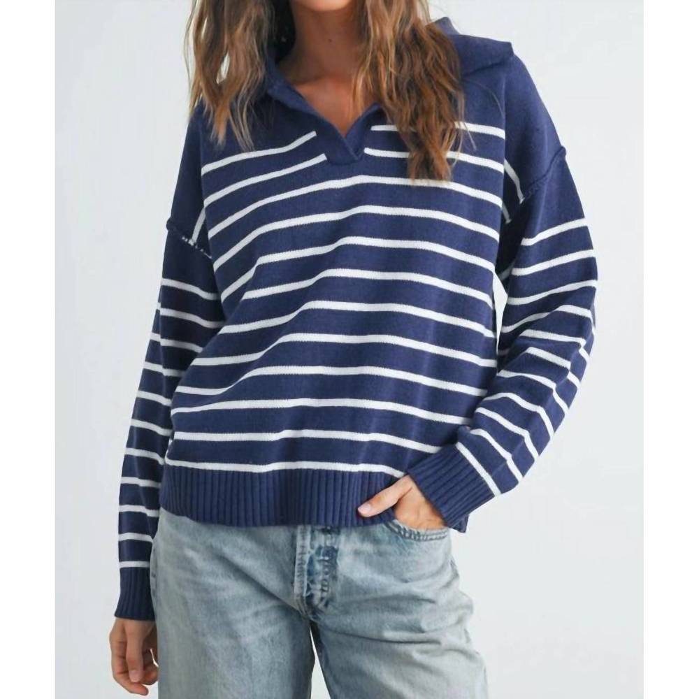NEW BUTTERMELON v neck cozy sweater in navy